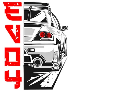 IMG 29122019 231455 4060 x 2900 piksel apparel automotive car design illustration japanese jdm mitsubishi racecar speed vector vehicle design