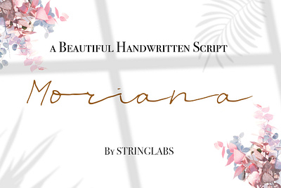 Moriana - Handwritten Script Font beautiful calligraphy font handdrawn handlettering handwritten handwritting invitation letter logotype modern script signature typography wedding