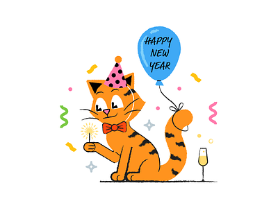 Happy New Year adobeillustrator art artwork colored design dribbble flat design illustration texture vector