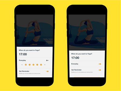 Yoga Reminder daily reminder ui yoga