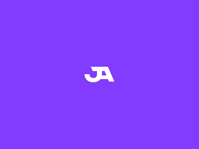 JA logo blackorbitart branding colorful creative graphics design ligature logo minimalism monogram purple typography vector graphics