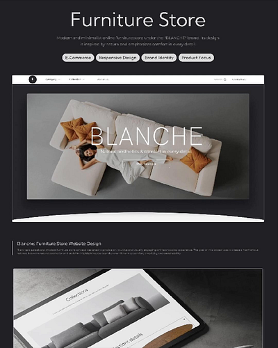 Blanche: Furniture Online Store e commerce figma furniture interface design online store product design ui ux uxui web design