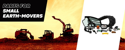 Parts for small earth-movers advertisement banners branding design graphic design marketing web design