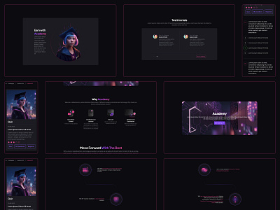 Academy academy app application design application ui concept dark dark application interface dark concept dark interface dark ui dark user interface interface mobile mobile app design online academy online education ui user interface ux
