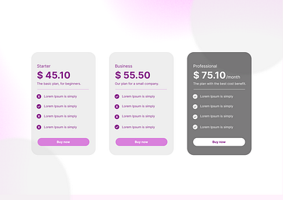 Pricing Table - Concept dailyui dailyuichallenge design ui ux