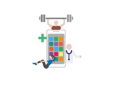 Health and Fitness Apps animation app designeveryday experience design flat minimal ui ux web website