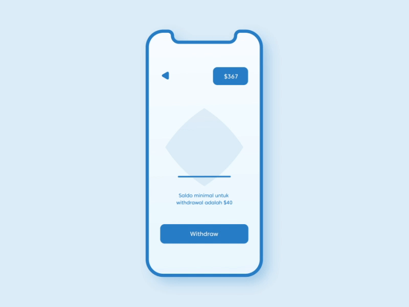 withdrawal UI animation app design digital illustration interaction ixd minimal ui ux web