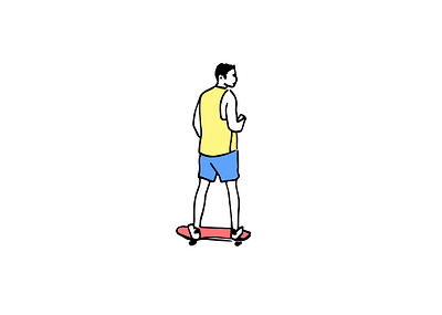 Skater citylife dailylife fun graphic art illustration minimalism skate skateboard skateboarding skater skating sketch sports streets tel aviv urban art urban sketching