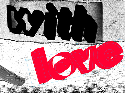 With Love carson contrast design flat graphic halftone logotype love paint red simple texture typographic typographie typography typography art typography design typography poster with with love