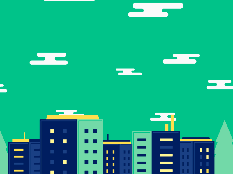 City | Eletrônica Caracas 2d after effects animation animação design electronic security flat design illustration ilustração motion motion design motion graphics