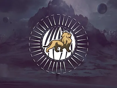 Real Lion design icon logo vintage