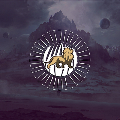 Real Lion design icon logo vintage