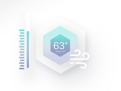 ATXTEMP gradients new skeuomorphism skeuomorphism temperature thermometer ui