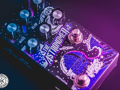 The Astronomer Pedal 8 bit branding guitar guitar pedal guitar pedals illustration logo mockup vector
