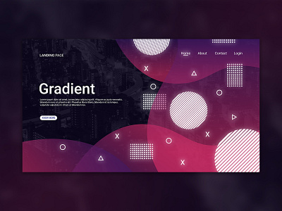 Gradient Landing Page adobe adobephotoshop adobexd behance dailui daily dailyuichallenge gradient gradientbackground graphicdesign landingpage landingpagedesign ui ui design uiux unsplash userexperience userinterface webdesign