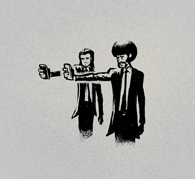 Pulpy drawing hand drawn illustration movie negative space procreate pulp fiction pulpfiction