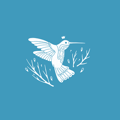 Humming Bird King bird bird logo digital illustration illustration minimal