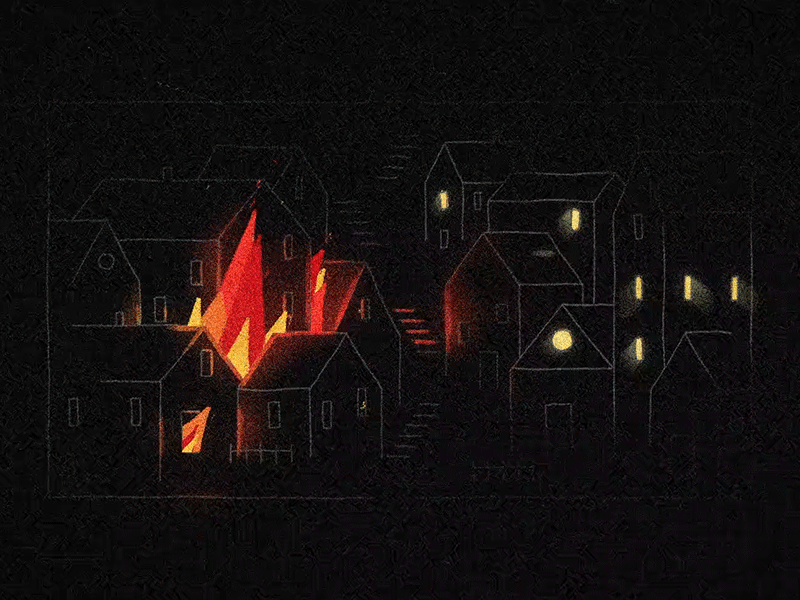 Fires animation design illustration