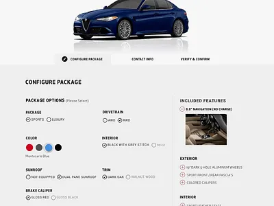 Alfa Romeo - Giulia Ti Reserve alfa romeo automotive design ui ux