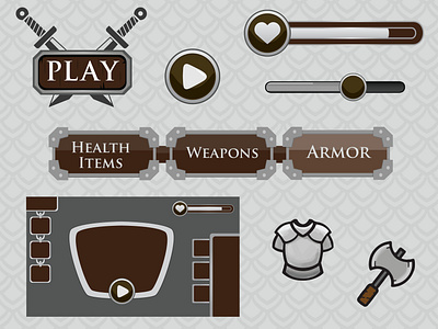 Kingdom bars button combat design game kingdom ui