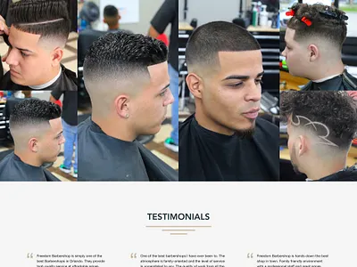 Freedom Barbershop Desktop Version branding business website design mock up web design webdesign website