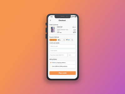 Daily UI #2: Credit Card Checkout mobile ui ux