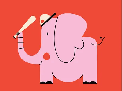 animals play sports baseball character characters color design graphic illustration kids minimal sports zoo