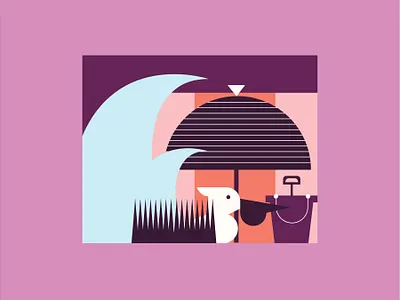 beach snippet beach color design graphic illustration minimal waves