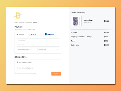 Daily UI #2: Credit Card Checkout dailyui dailyui 002 ui ux