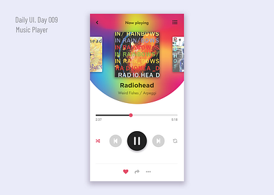 Music Player. Daily UI Challange (Day 009) challenge daily 100 challenge daily ui daily ui 009 design ui webdesign