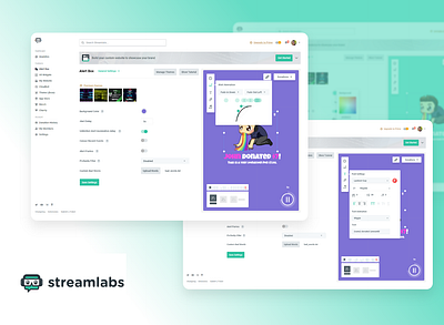 Streamlabs Alert admin design admin panel brand design concept concept design dashboad dashboard design game inspiration landing page light light theme saas app saas design software stream streaming ui update white