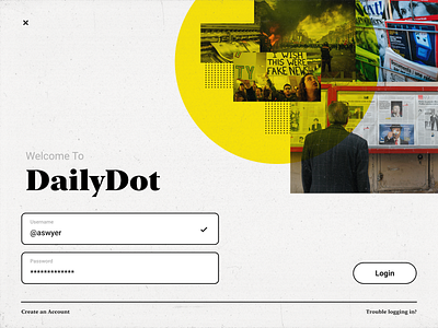 DailyDot - Login Form branding design typography ui