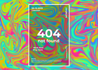 Poster 404 abstract app branding design illustration lettering liquid poster typography ui ux web