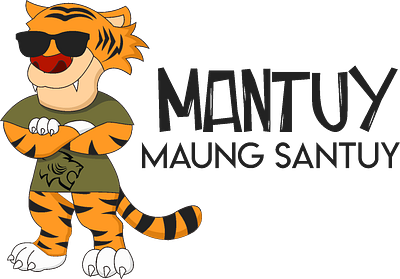 Si Mantuy cartoon event ilustration logo tiger