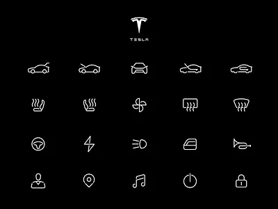 Tesla Model 3 App icon 3 animation car hmi icon line model3 motion particle rdd technology tesla ui