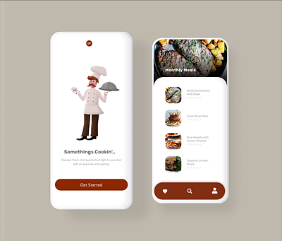 Chef UI chef design design app designer finedinning foodapp graphicdesign illustration illustrator mobile uidesign userexperience uxui visualdesign visualdesigner wine