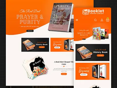 Booklet – Online Book Store – eCommerce Website Design opencart prestashop responsive shopify templatetrip website woocommerce wordpress