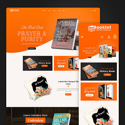 Booklet – Online Book Store – eCommerce Website Design opencart prestashop responsive shopify templatetrip website woocommerce wordpress