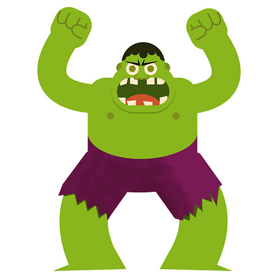 Hulk avengers hulk illustration marvel comics vector