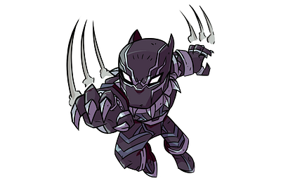 Black Panther Chibi Attack art artwork blackpanther chibi comic comic art comics digital art digital illustration digital painting digitalart fanart illustration illustration art illustration digital marvel marvel comics marvel studios marvelcomics painting