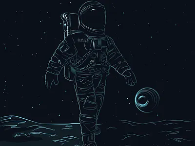 Astro adobe illustrator ai astronaut design graphic graphite illustration illustrator moon vector