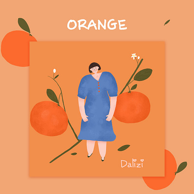 Orange girl illustration