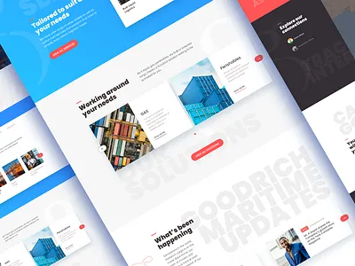 Website design for shipping cargo colorful illustration logistic material ui design shipping uiux design web design