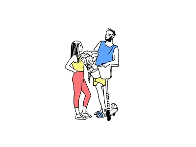 Loving. Couple. Corkinet. art art prints city life corkinet design prints graphic art graphic artist home decor illustraion lovers minimalistic art prints randome scooter sketch streets tel aviv telaviv