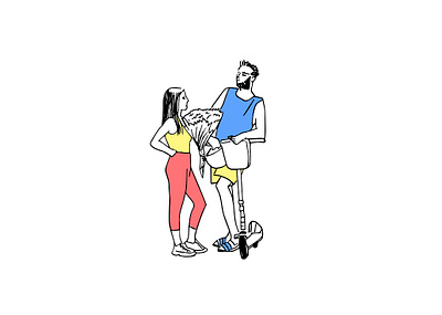 Loving. Couple. Corkinet. art art prints city life corkinet design prints graphic art graphic artist home decor illustraion lovers minimalistic art prints randome scooter sketch streets tel aviv telaviv