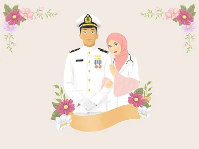 Wedding illustration character design design flower illustration photoshop wedding