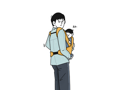 my brother baby brother character design drawing family father illust illustration papa