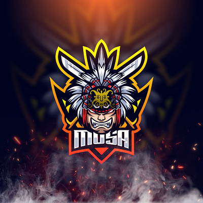 MUSA | Esports Logo borneo branding dayak design esportlogo esports illustration logo logodesign mascotlogo vector