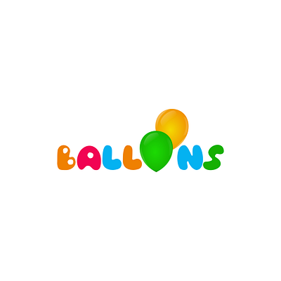 ballons balloons branding design flat logo minimal vector