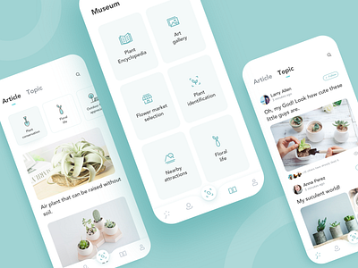 Understanding The Plant World - Mobile App design mobile app plants ui